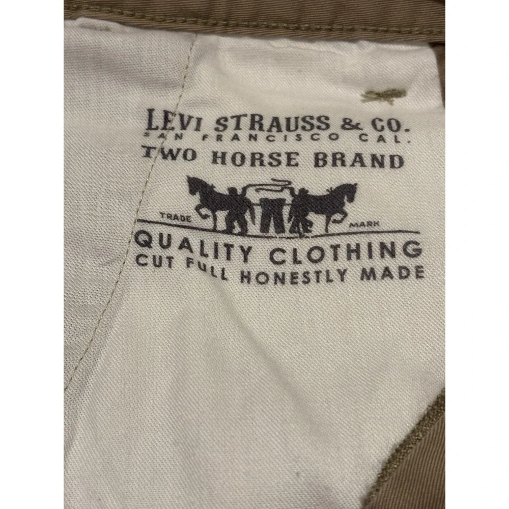 Levis Strauss Size 36x9 Cargo Two Horse Brand Canvas Shorts‎ Men's Brown Outdoor